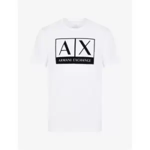 Image of Armani Exchange Big Logo T-Shirt Mens - White