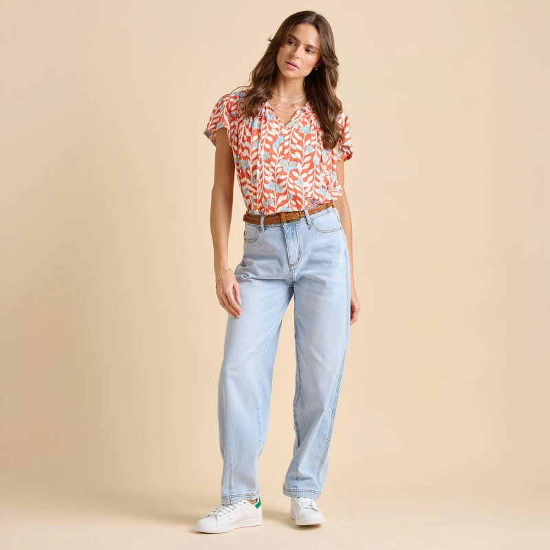 Image of Brakeburn Spring Vine Jersey T Shirt Red female 10