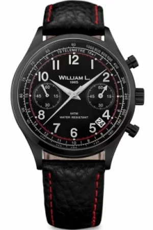 Image of Mens William L 1985 Vintage Chrono Chronograph Watch WLIB01NRBNSR