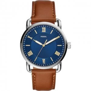 Image of Fossil Blue And Brown 'Copeland 42Mm' Classical Watch - FS5661 - multicoloured