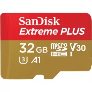 Image of SanDisk Extreme Plus 32GB MicroSDHC UHS-I