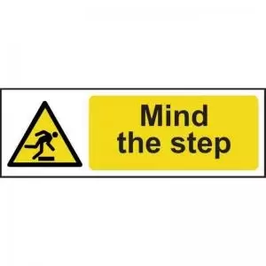 Image of Mind The Step&rsquo; Sign; Self-Adhesive Vinyl 300mm x 100mm