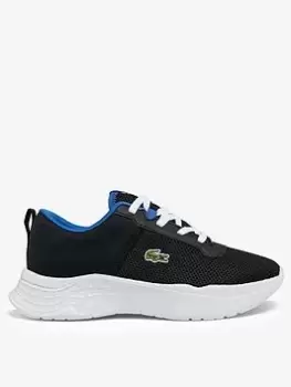 Image of Lacoste Child Courtdrive 0722 Trainers, Black/Blue, Size 11 Younger