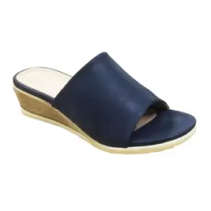 Image of Cipriata Womens/Ladies Dantina Wedge Mules (8 UK) (Navy)