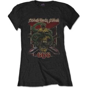 Image of Black Sabbath - Bloody Sabbath 666 Womens Medium T-Shirt - Black