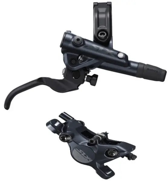 Image of Shimano SLX BR-M7100/BL-M7100 Bled Brake Lever/Post Mount Calliper REAR LEFT Grey