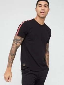 Image of Alpha Industries RBF Tape T-Shirt - Black, Size S, Men