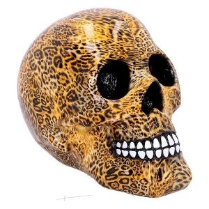 Image of Wild Leopard Print Skull Ornament