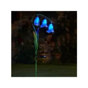 Image of Smart Garden - Bluebell Flower Blue Glass Solar Stake Light Garden LED 1012534