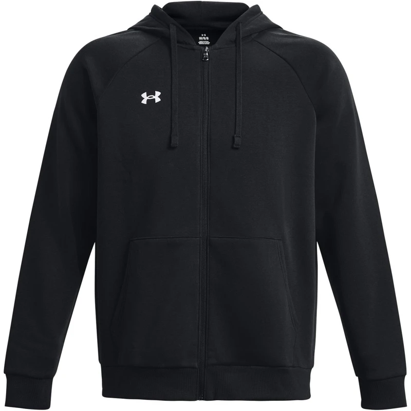Image of Under Armour UA Rival Fleece Full-Zip Hoodie Mens Black male XS