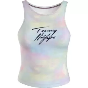 Image of Tommy Bodywear Cropped Tank Print - Multi