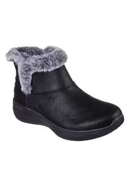 Image of Skechers Go Walk Stability Chugga Ankle Boots, Black, Size 8, Women