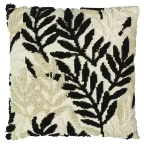 Image of Caliko Botanical Tufted Cushion Natural/Black