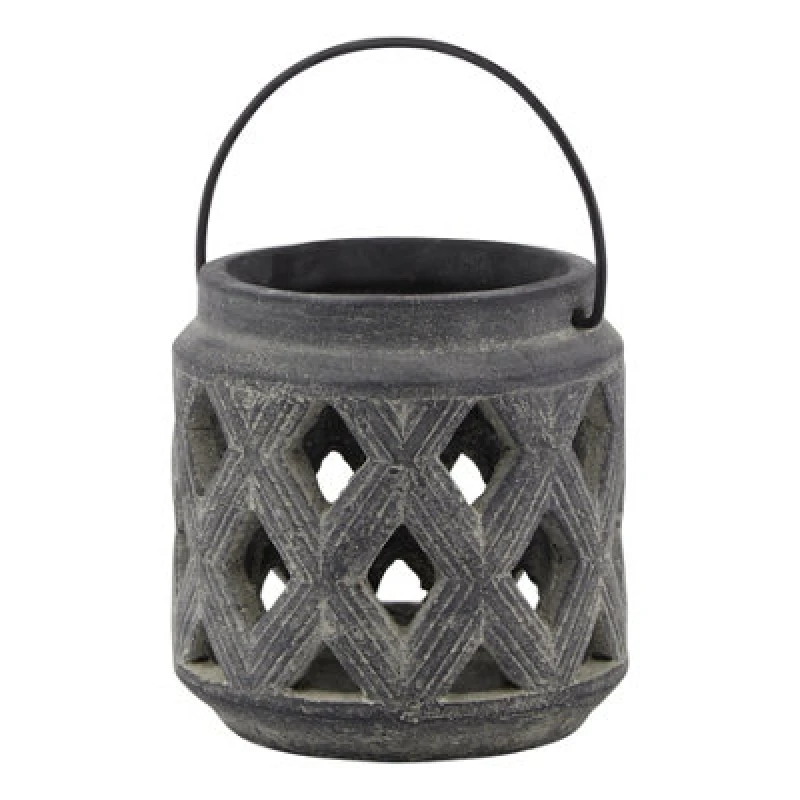 Image of Amalfi Grey Lattice Lantern