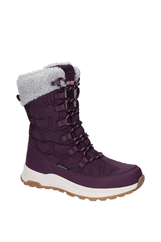 Image of Hi Tec Womens Sophia Padded Winter Boots UK Size 4 (EU 37) Italian Plum/Sepia Rose HIT086-PLUROS-4