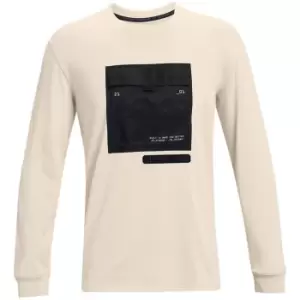 Image of Under Armour Long Sleeve Utility Sweatshirt Mens - White