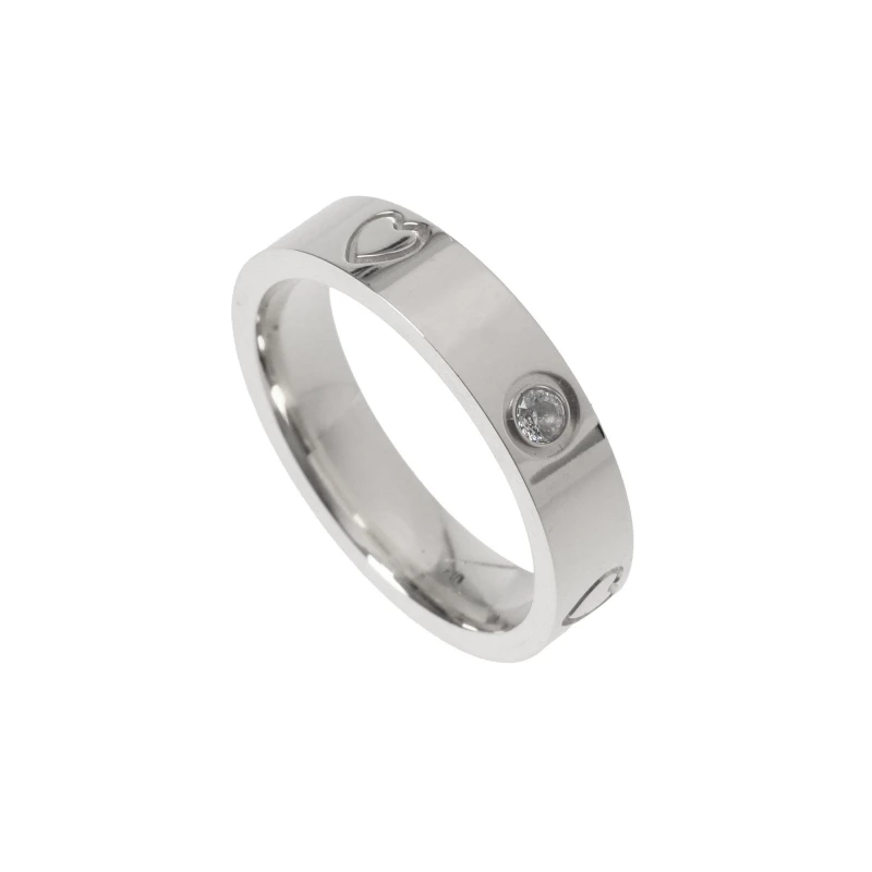 Image of Miso Motif Stainless Steel Ring - Silver Silver S