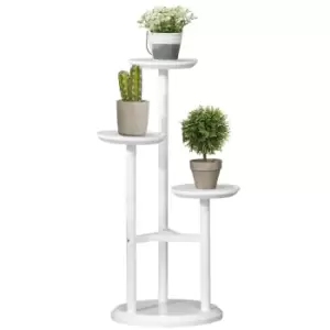 Image of Outsunny 3 Tiered Plant Stand Plant Shelf for Indoor & Outdoor white