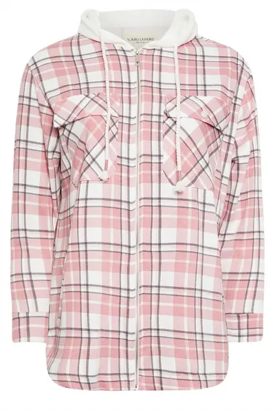 Image of Printed Hooded Shacket