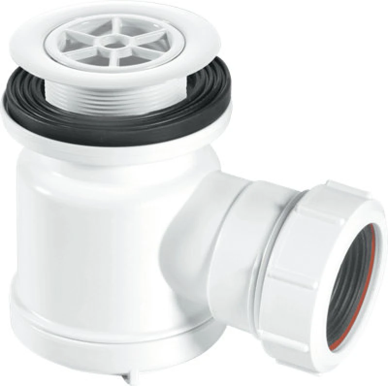Image of McAlpine STW1-R 19mm Water Seal Shower Trap with Universal Outlet White