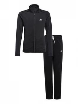 Image of Adidas Girls Tr Tracksuit - Black