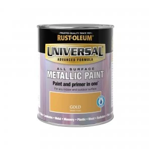 Image of Rust-Oleum Gold Universal Metallic All-Surface Paint 250ml Gold