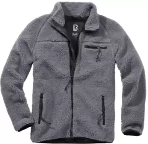 Image of Brandit Teddyfleece Jacket, black-grey, Size S, black-grey, Size S