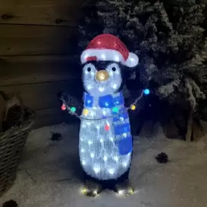 Image of 51cm LED Indoor Outdoor Acrylic Christmas Penguin Decoration
