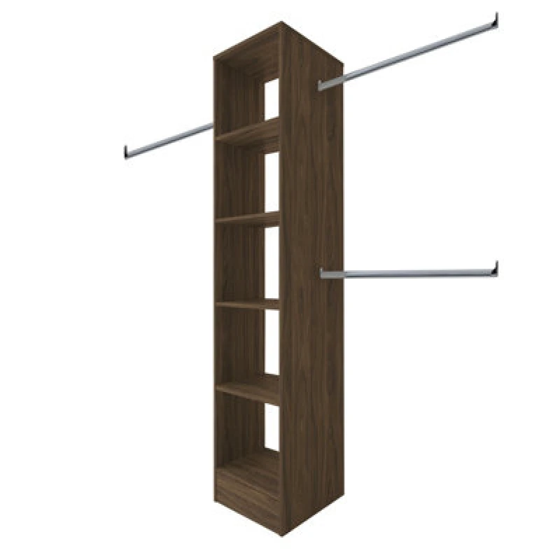 Image of Spacepro Modular Walnut Effect Tower Unit (H)2100mm (W)450mm (D)500mm