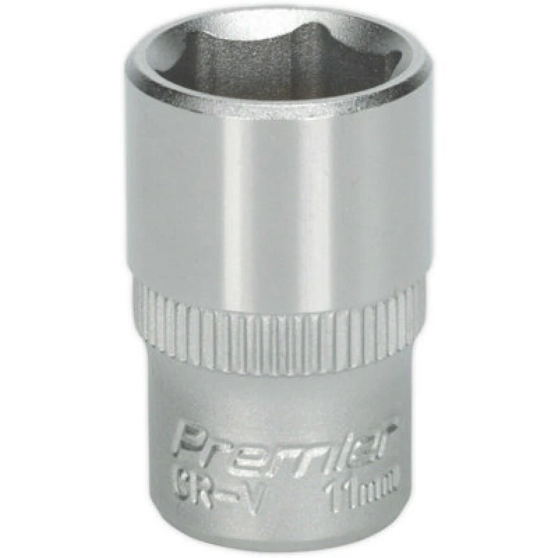 Image of Loops 11mm Forged Steel Drive Socket - 1/4" Square Drive - Chrome Vanadium Socket Metallics