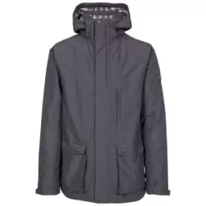 Image of Trespass Mens Vauxelly Waterproof Jacket (XS) (Dark Grey)