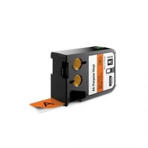 Image of Dymo 1868768 Black On Orange Label Tape 24mm x 7m