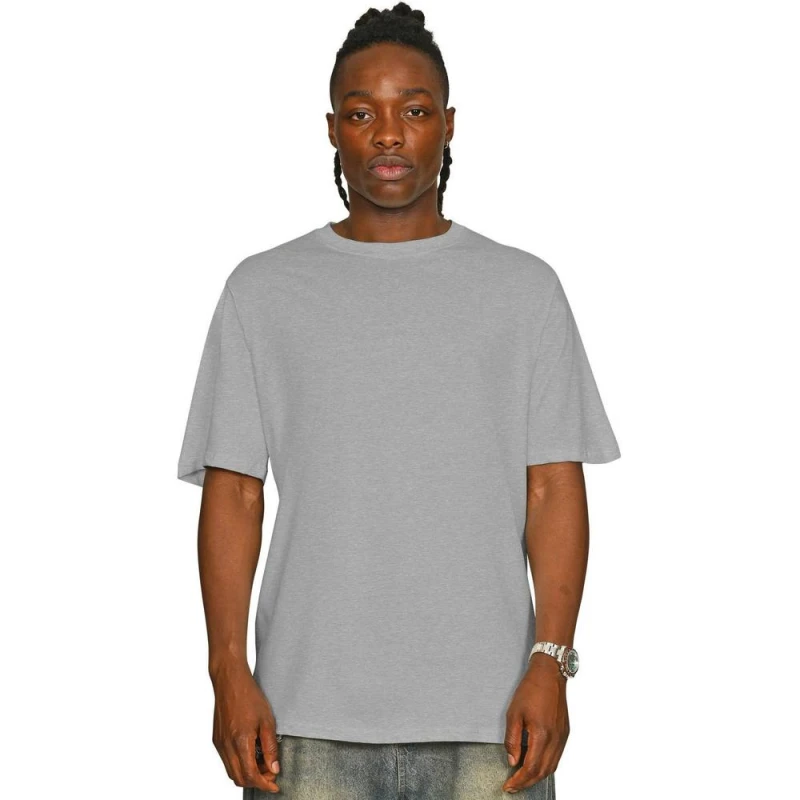 Image of Casual Classics Mens Core 180 Combed Ringspun Cotton Tall T-Shirt in Grey Size: Small Grey Male S