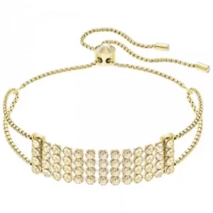 Image of Ladies Swarovski Gold Plated Fit Slider Bracelet