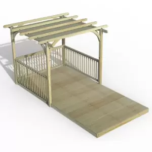 Image of 8' x 16' Forest Pergola Deck Kit with Canopy No. 9 (2.4m x 4.8m)