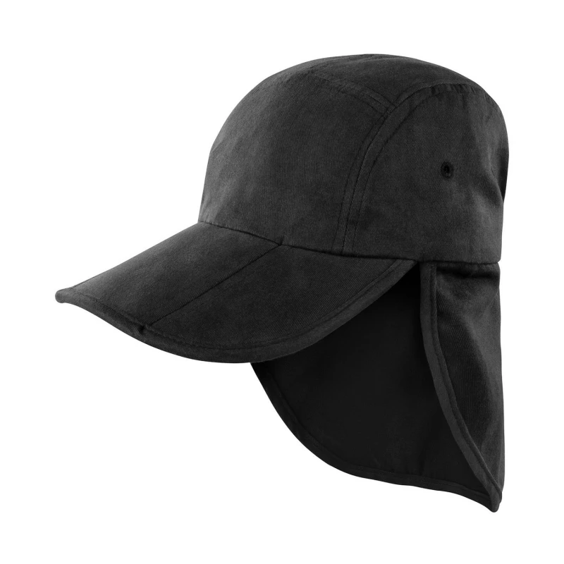 Image of Result Result Men Fold Up Legionnaire Hat in Black One Size Male 5063470496105