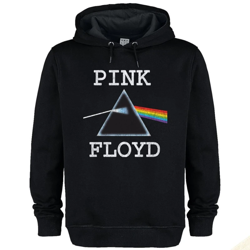 Image of Amplified Amplified Men Dark Side Of The Moon Pink Floyd Hoodie in Black Size: X-Small Black XS Male 5063425487424
