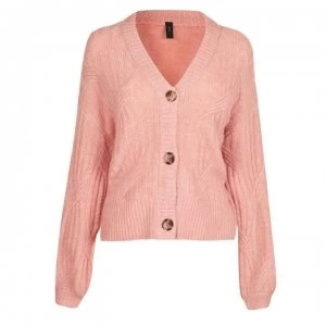 Image of YAS Pixie Cardigan - Coral Pink