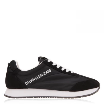 Image of Calvin Klein Jeans Jerrold Lace Nylon Trainers - Black