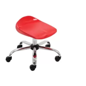Image of Tc Titan Junior Swivel Stool 5-11 Years with Castors - Red