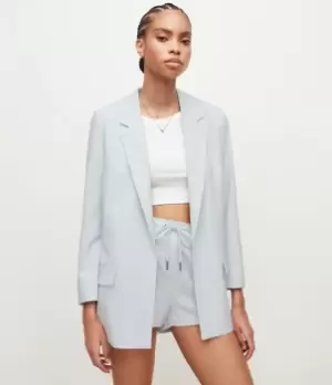 Image of AllSaints Womens Aleida Tri Blazer, Powdered Blue, Size: 4