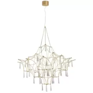 Image of Merano - Akron Pendant Ceiling Light Clear Crystal, Gold Metal LED 20W 2000Lm 3000K