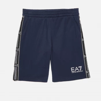 Image of Emporio Armani EA7 Tape Logo Bermuda Shorts Navy Size 10 Years Boys