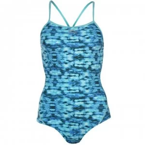 Image of Slazenger Boundback Swimsuit Ladies - Blue/white