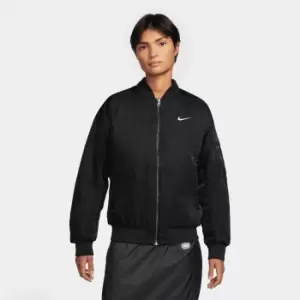 Image of Nike Nsw Nike Varsity Bomber Jacket Womens, Black/White, Unisex, Jackets & Outerwear, DV7876-010