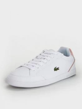 Image of Lacoste Graduate Cap 0120 1 Sfa Trainer, White/Pink, Size 7, Women