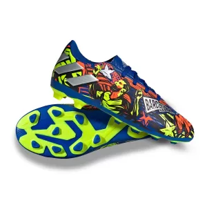 Image of Adidas Junior Messi 19.4 Astro Turf Football Boot, Blue, Size 1