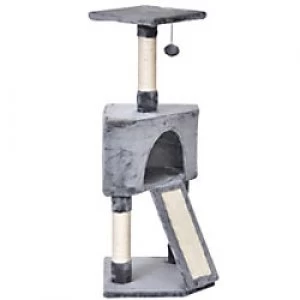 Image of PawHut Cat Tree Grey 400 mm x 400 mm x 980 mm