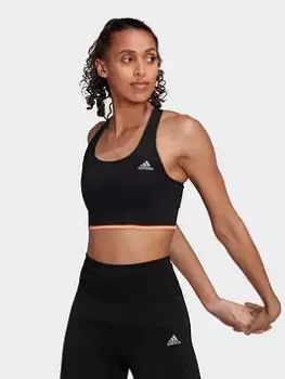 Image of adidas Running Medium-support Seamless Merino Wool Bra, Black Size M Women