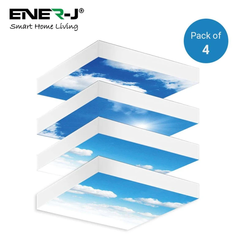 Image of ENER-J SKY Cloud LED 2D version 60x60cms 40W 4 x Foldable Surface in White Size: 60x60cm White Unisex 60x60 cm
